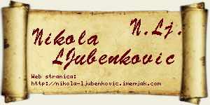 Nikola LJubenković vizit kartica
